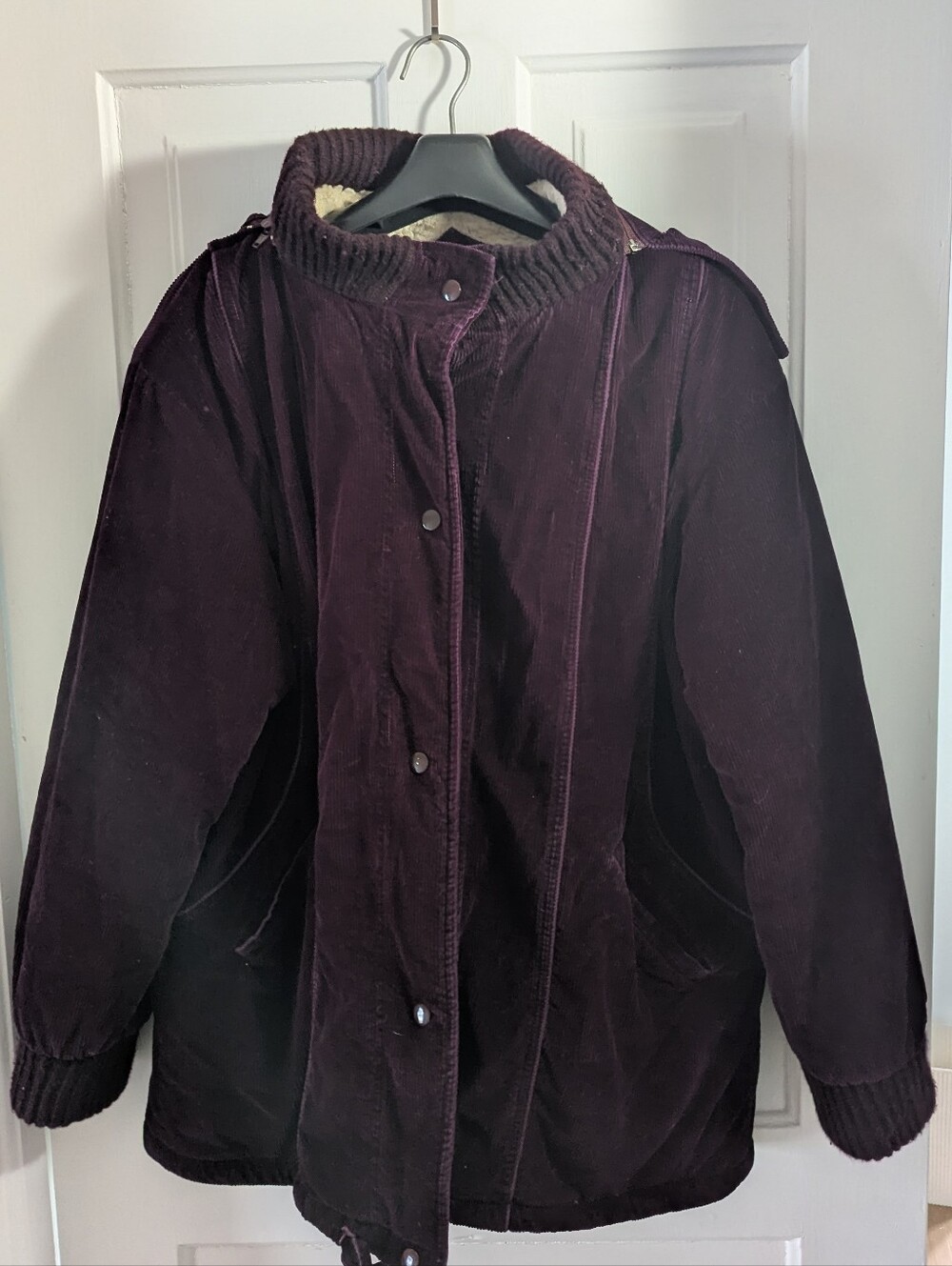 Plum Corderoy LDS Sherpa Jacket For Ladies xl